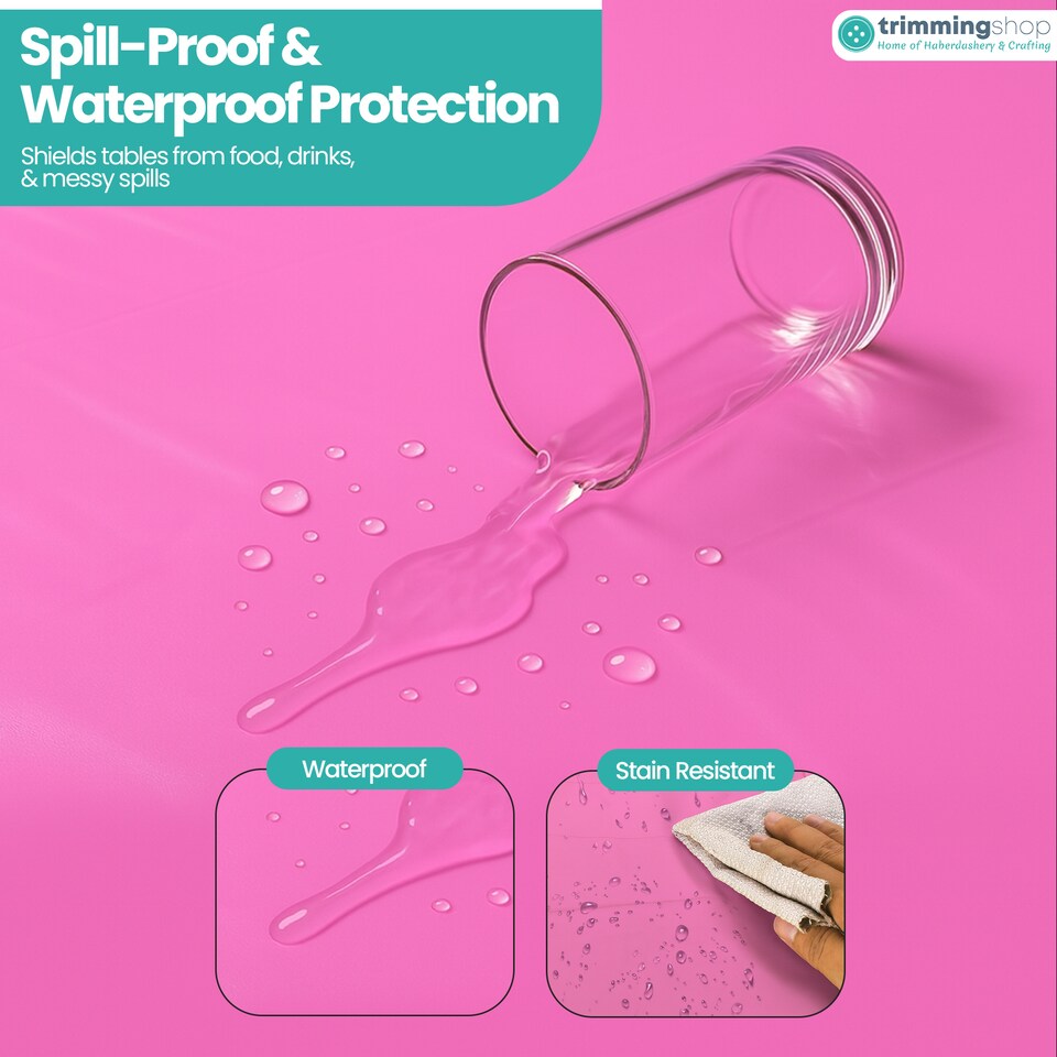 image 1 of Disposable Plastic Table Cover, Table Liner - 54" x 108"