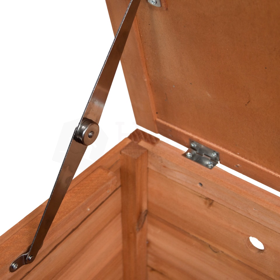image 1 of Pet Vida Wooden Pet Hutch House Lockable Door Ramp Suitable for Indoor Outdoor Use - Pine