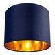 image 1 of Contemporary Blue Cotton 10 Table/Pendant Lamp Shade with Shiny Copper Inner | Blue