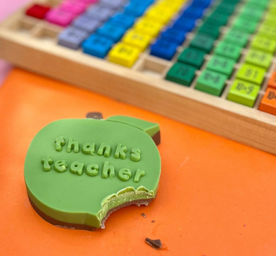 image 1 of Green Chocolate Teacher's Apple