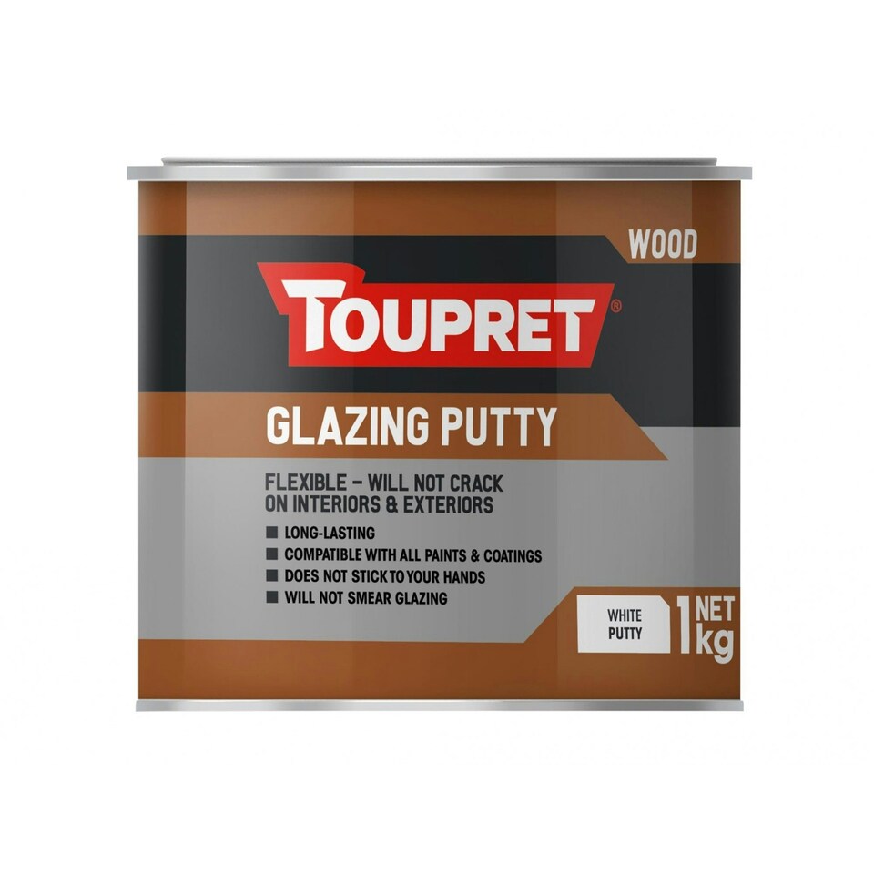 Toupret Glazing Putty 1kg - White - 1kg