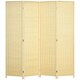 image 1 of HOMCOM 4 Panel Folding Room Divider 170cm Wall Privacy Screen Protector Natural Brown | Natural | 180 x 180 cm