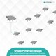 image 5 of 9mm Pyramid Shaped Nail Head Studs Square Metal Leather Rivets - 50pcs