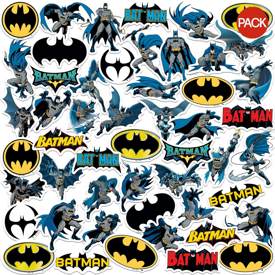 image 1 of Batman Deluxe Poses Stickers (Pack of 50) - Multicoloured - One Size
