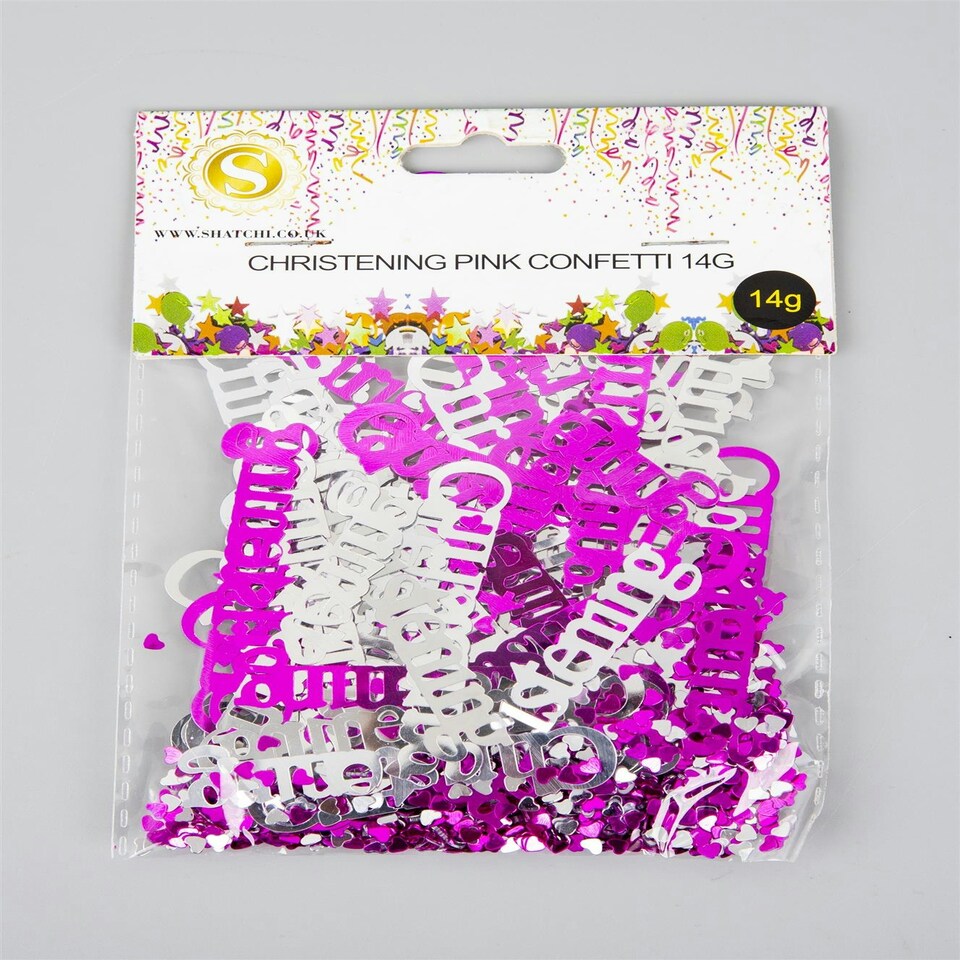 image 1 of 5 x 14g Pink Christening Confetti