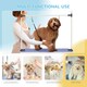 image 6 of PawHut Metal Adjustable Dog Grooming Table Rubber Top 2 Safety Slings Mesh