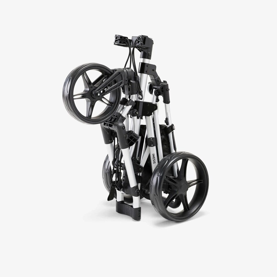 image 1 of Decathlon 3-wheel golf trolley, Inesis 900 360° grey