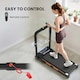 image 5 of HOMCOM 1-6 km/h Folding Motorised Treadmill Walking w/ Remote Control Black