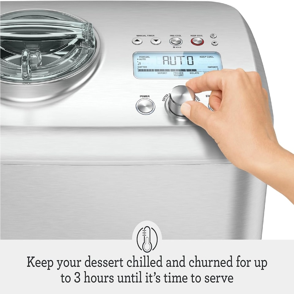 image 1 of Sage Smart Scoop Ice Cream Maker Self Cooling Stainless Steel