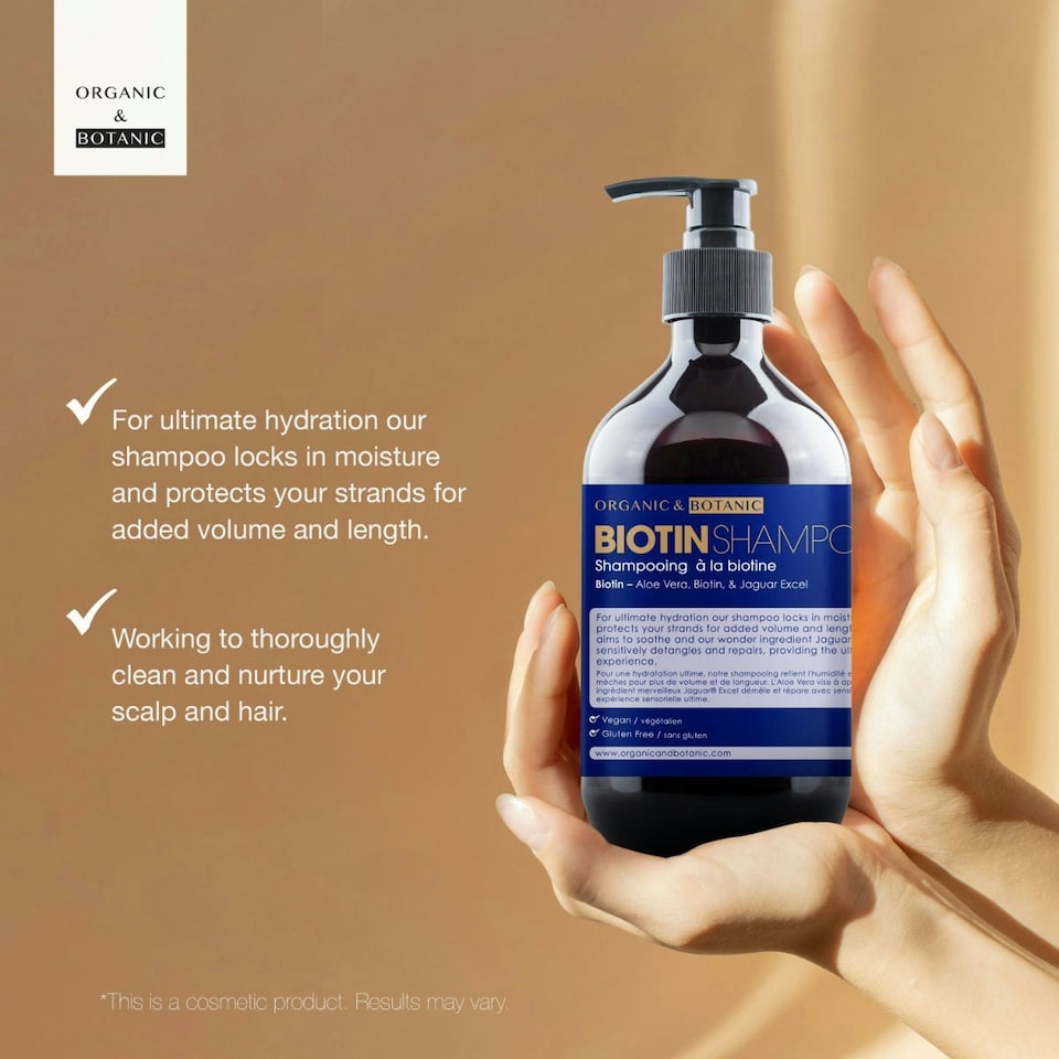 image 1 of Organic & Botanic Biotin Shampoo 500ml
