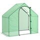 image 1 of Outsunny Walk-In Portable Greenhouse Mini Grown House Steel Frame Window Green