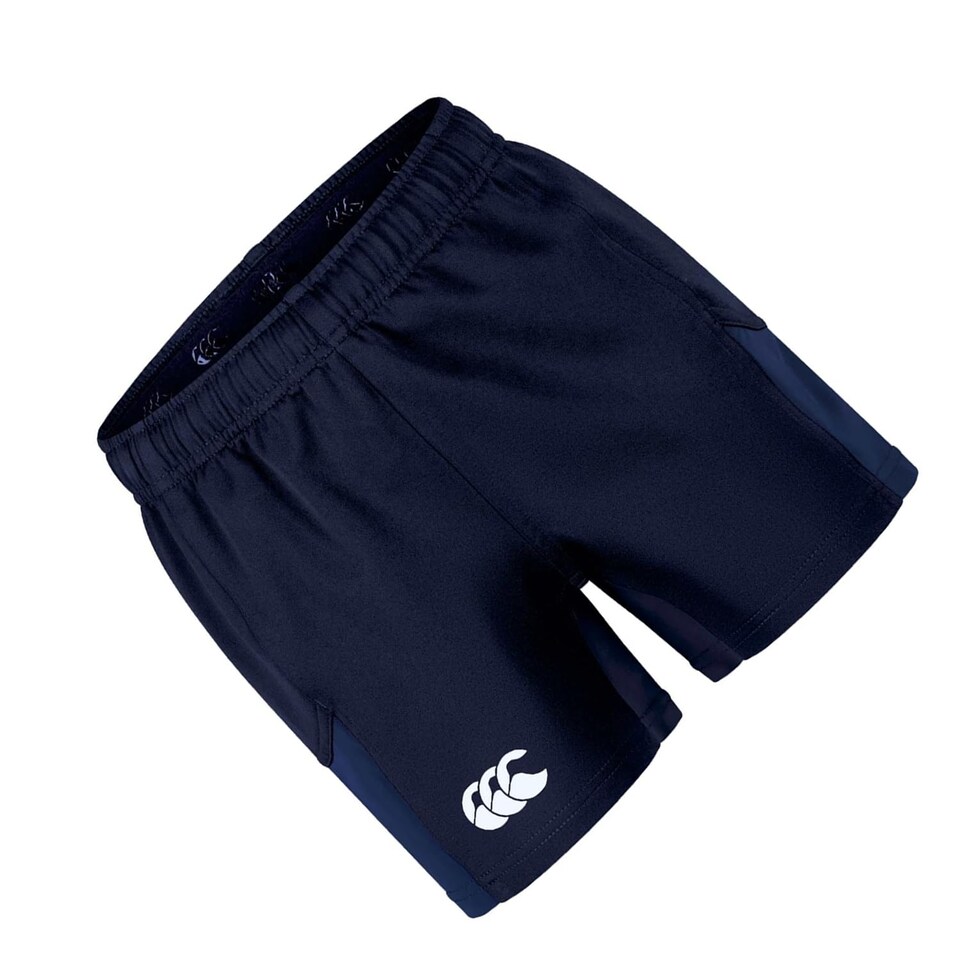 image 1 of Canterbury Junior Unisex Advantage Rugby Shorts 2.0 | Elasticated Waist | Ccc Logo Gym Shorts, Navy, 10