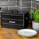 image 6 of Harbour Housewares Vintage Metal Kitchen Bread Bin - 40cm - Black