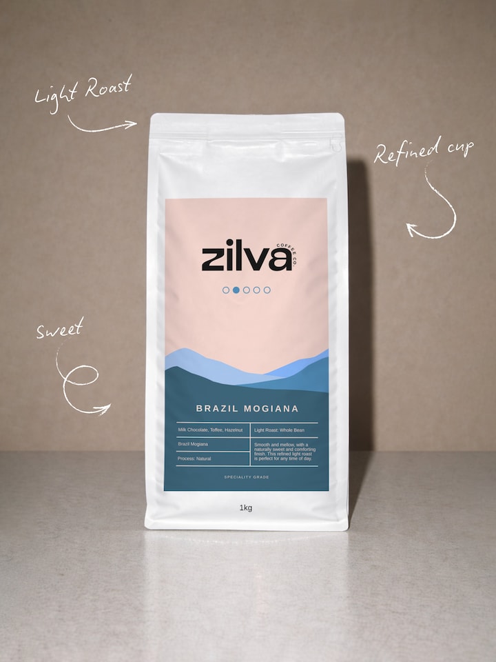 image 1 of Zilva Brazil Mogiana Speciality Coffee Beans - Light Roast - 1Kg