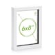 image 1 of Nicola Spring A5 (6 x 8") Photo Frame - White - 3D Photo Frame Picture Frame Box Portrait Display Case (23.5 x 17cm)
