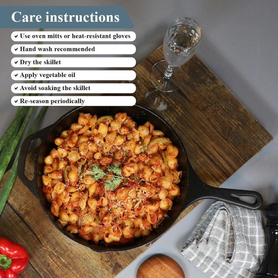 image 1 of Buckingham Pre-Seasoned Cast Iron Frying Skillet Pan 27 cm.