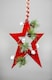 image 1 of Wooden Hanging Decoration Star Shape Red 18X1.2X26 CM