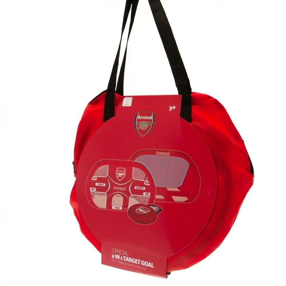 image 1 of Arsenal FC 2 in 1 Pop Up Football Goal - Red/White - One Size