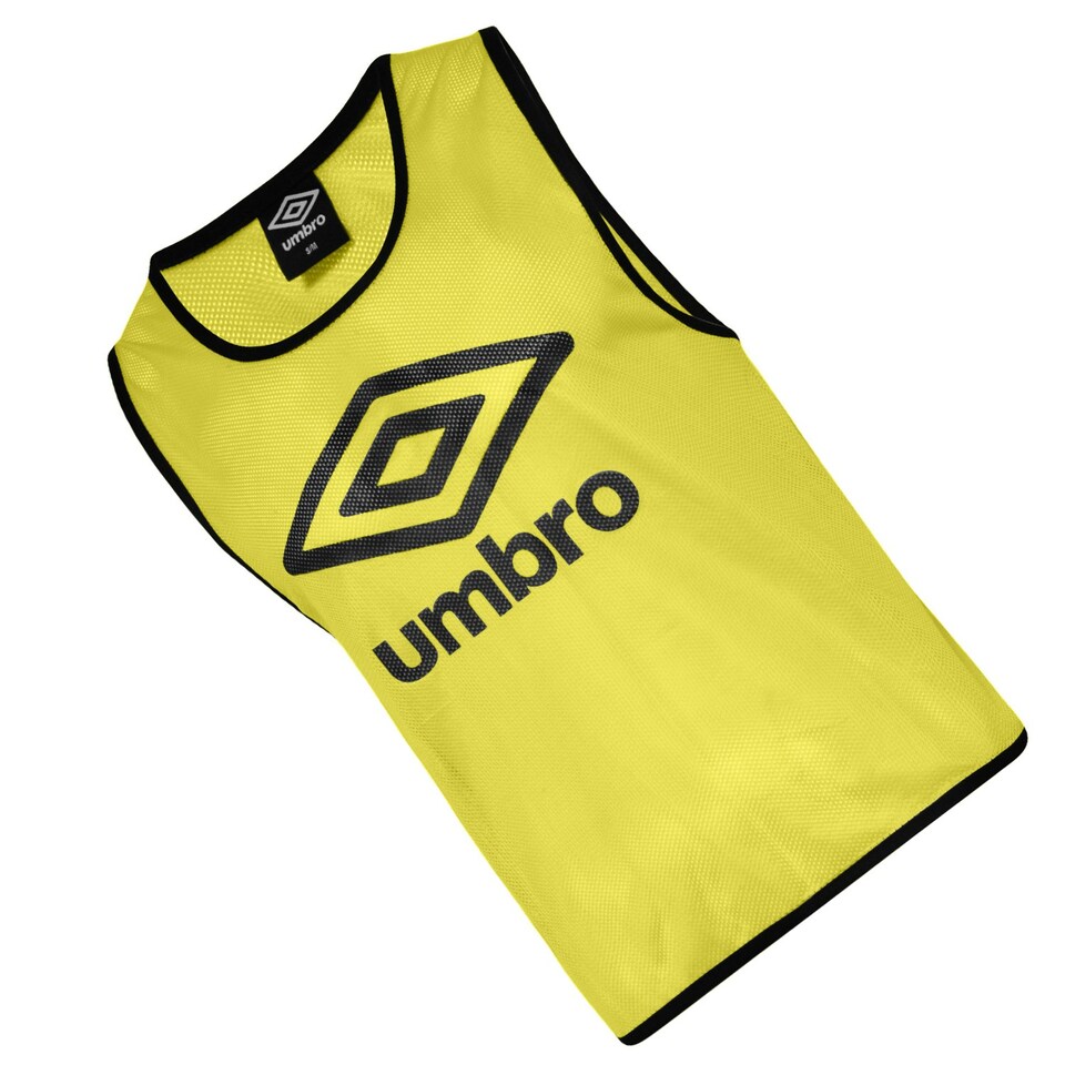 image 1 of Umbro Unisex Adult Training Bib - Yellow/Black - S-M