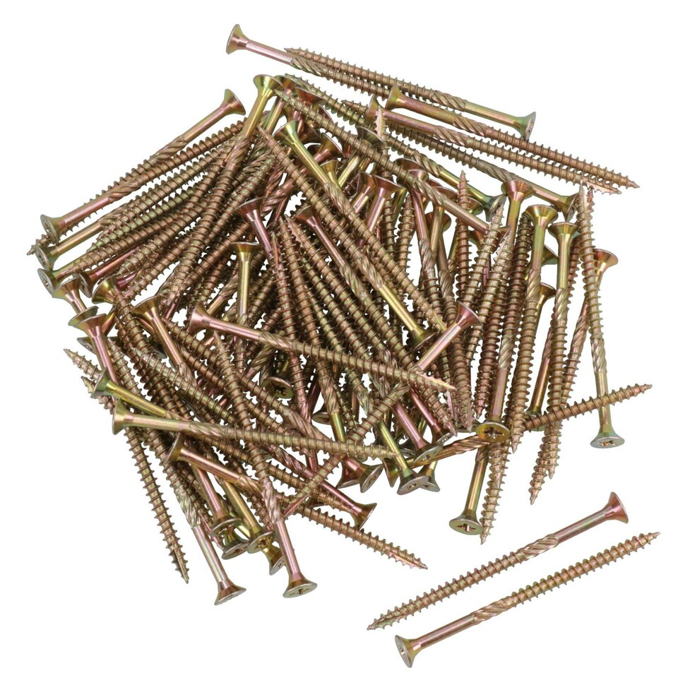 image 1 of Countersunk Wood Screws 5.0 x 80mm Serrated Edge Prevent Splitting PZ2 100pc