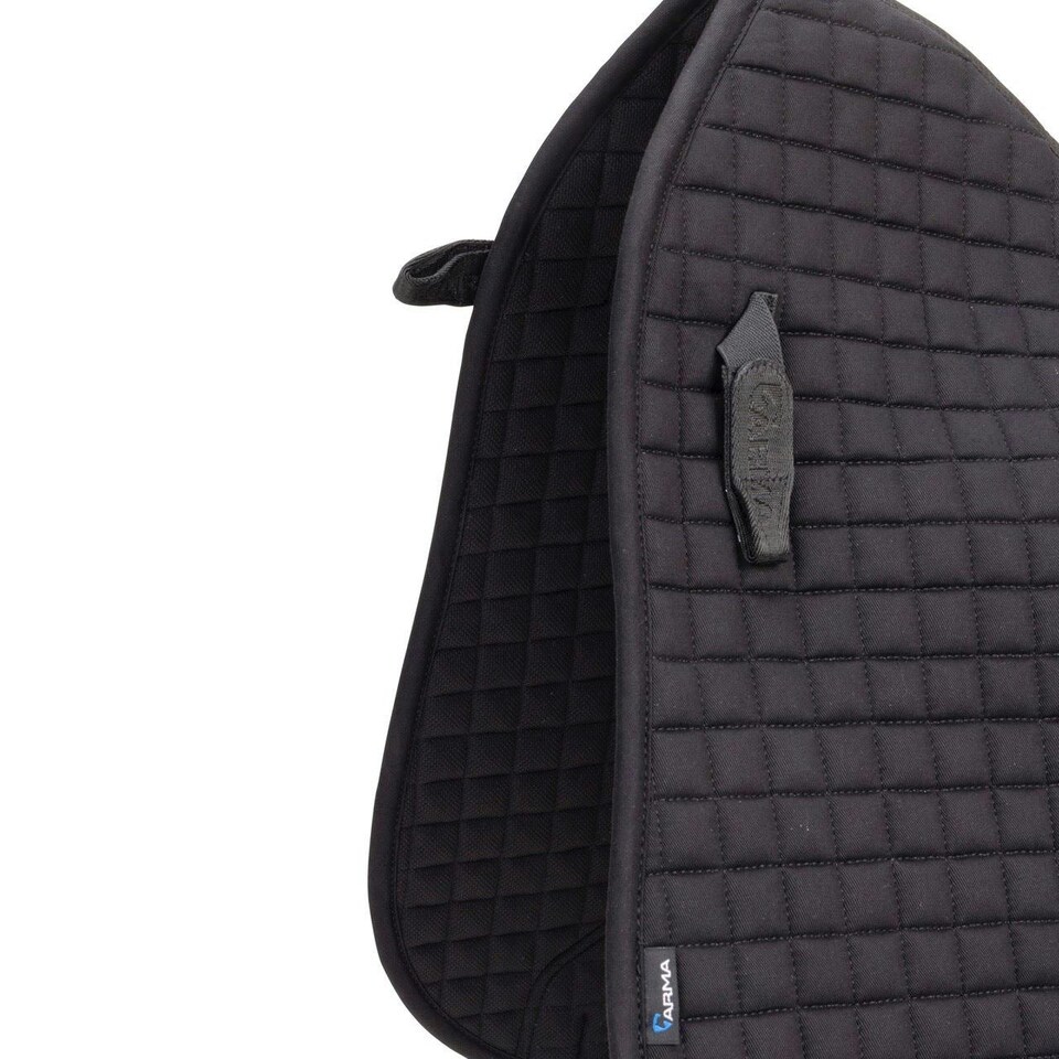 image 1 of ARMA Deluxe Cotton Dressage Saddlecoth Black | Size: 17 Inch-18 Inch
Colour: Black