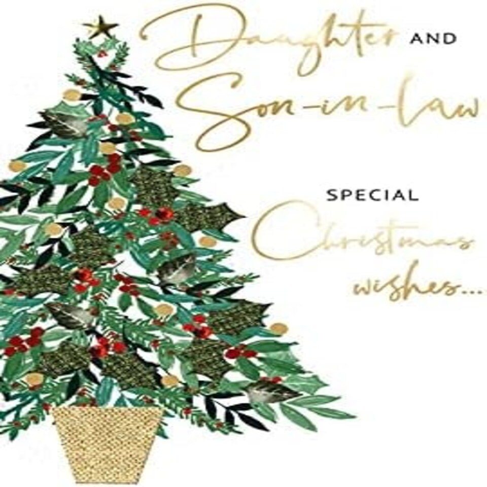 image 1 of Hand Decorated Daughter and Son-in-law Christmas Card
