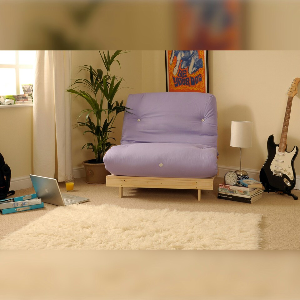 image 1 of 3ft Single Futon Mattress And Base Set in Lilac