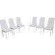 image 1 of Dining Chairs Set of 6 Pink Leather Kitchen Chairs Pink