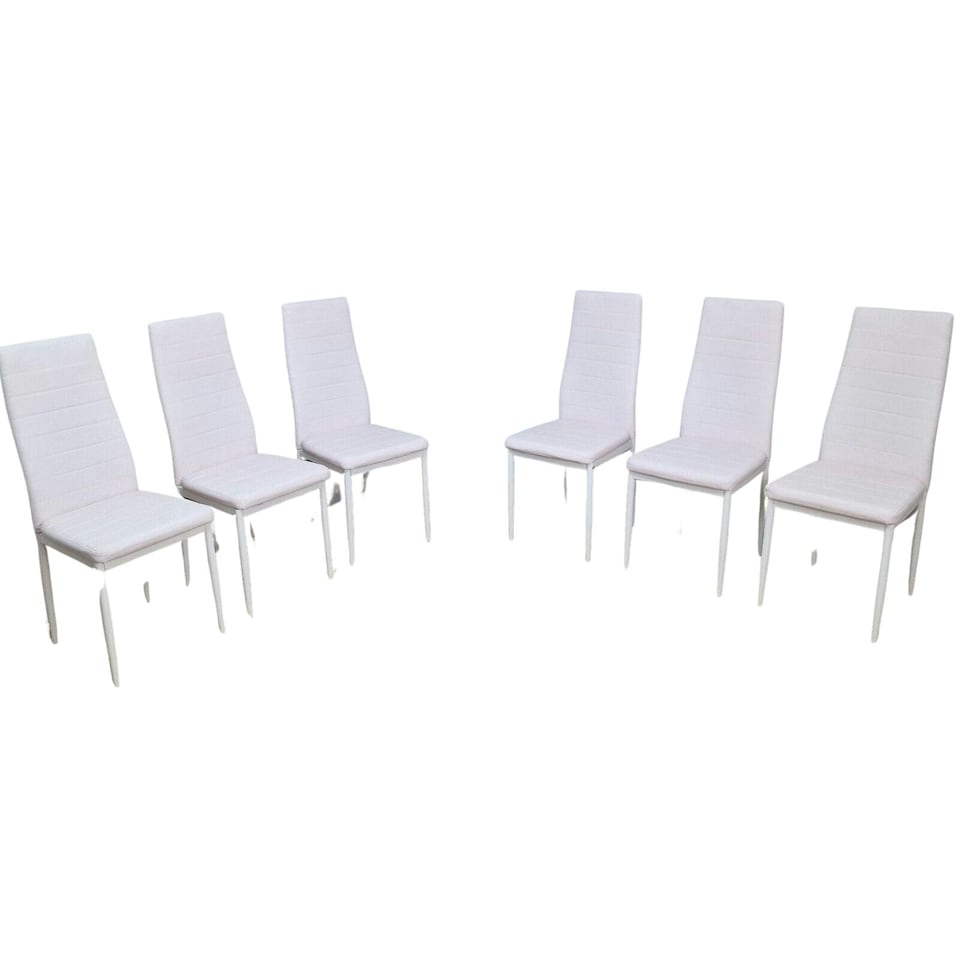 image 1 of Dining Chairs Set of 6 Pink Leather Kitchen Chairs Pink