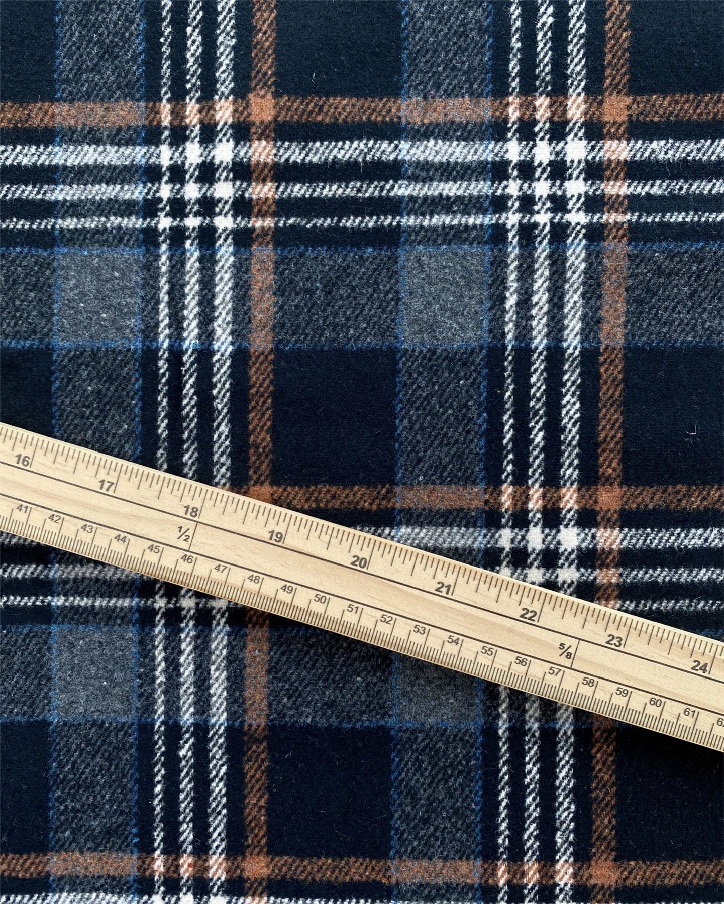 John Louden Black Grey Tan Wool Blend Coating Dressmaking Fabric, 150cm / 59" Wide - per metre