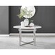 image 5 of Furniturebox Adley White High Gloss and Chrome Round Storage Dining Table