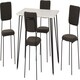 image 1 of Marlow Dining Set with Sheldon Chairs White | White Marble/Grey Boucle