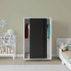 image 4 of URBNLIVING 2 Sliding Door Wardrobe 120cm Freestanding Unit | Multi | White Carcass + Black Doors | 1