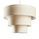 image 4 of ValueLights 3 Tier Cream Faux Silk Ceiling Pendant Light Shade