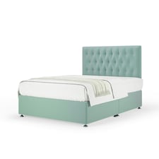 Majestic 1000 Pocket Sprung Duckegg Plush Velvet Divan Set And Lona Headboard Super King