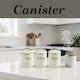 image 3 of Apollo Round Cream Kitchen Storage Canister Set of 3 Airtight Tea Coffee Sugar Containers Farmhouse Style Jars with Lids