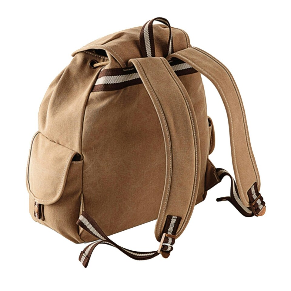 image 1 of Quadra Vintage Canvas Backpack - 18 Litres (Pack of 2) - Sahara - One Size