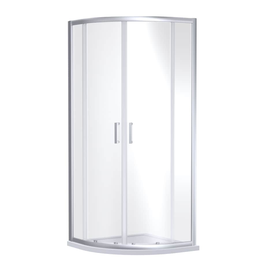 image 1 of 6mm Glass Quadrant Shower Enclosure 1900 x 800 x 800mm Chrome | Silver | Chrome | 1