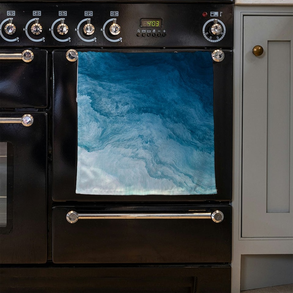 image 1 of abstract blue liquid fluid (Kitchen Towel)