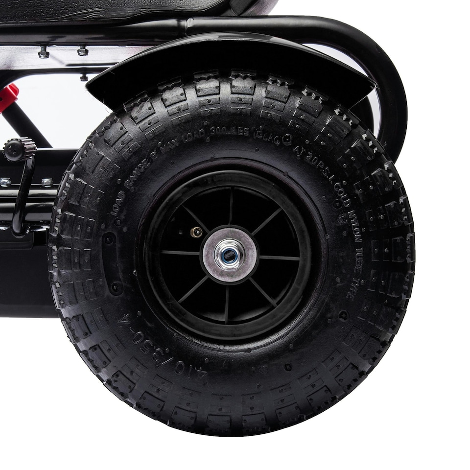 image 1 of HOMCOM Children Pedal Go Kart w/ Adjustable Seat, Inflatable Tyres - Black