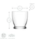 image 3 of LAV Roma Whisky Glasses - 295ml - Clear - Pack of 6 Clear