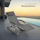 image 8 of Sun Lounger Taya with a Modern Design, Rocking Function and Breathable Surface | Grey | grey | 1