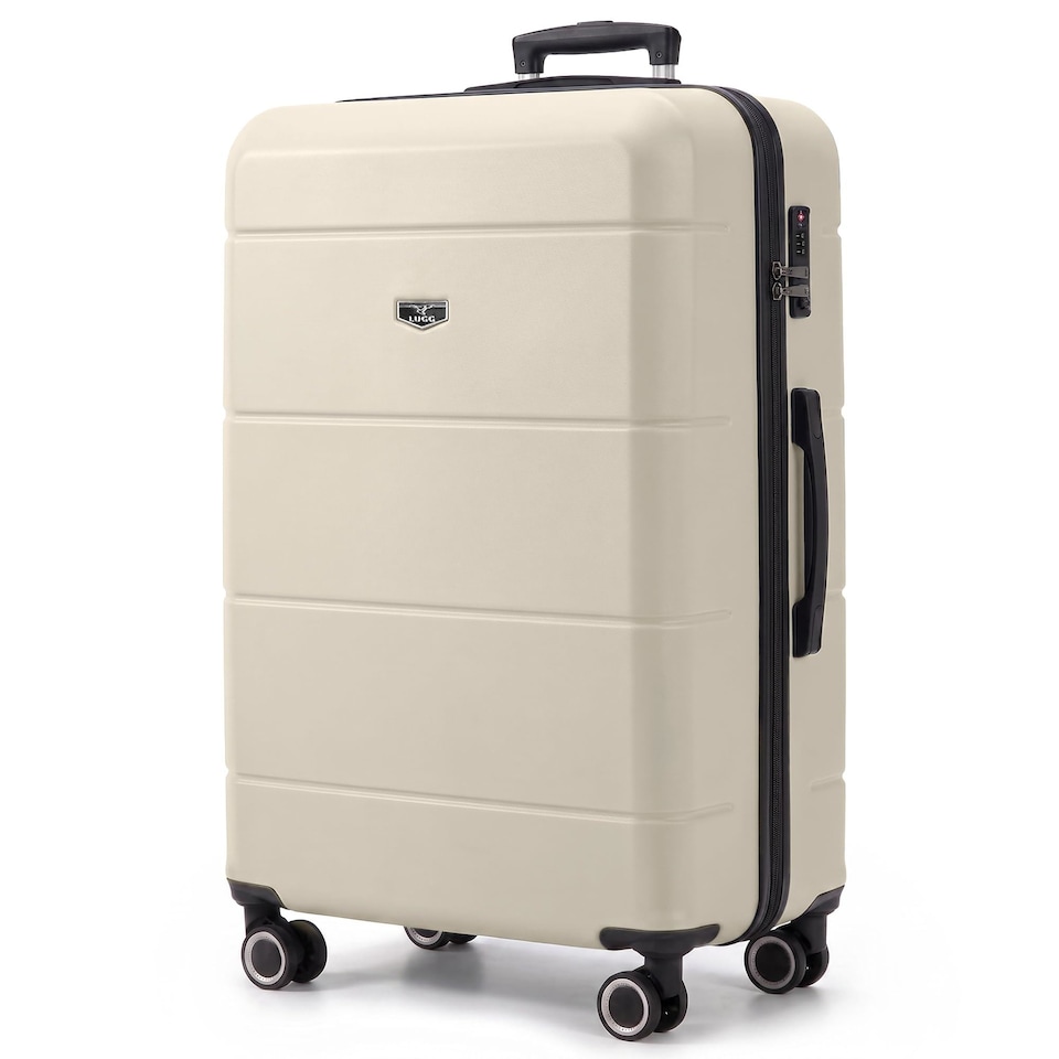 image 1 of Lugg Jetset Lightweight Hard Shell Suitcase ABS 4 Wheels TSA Lock (86x58x31cm)