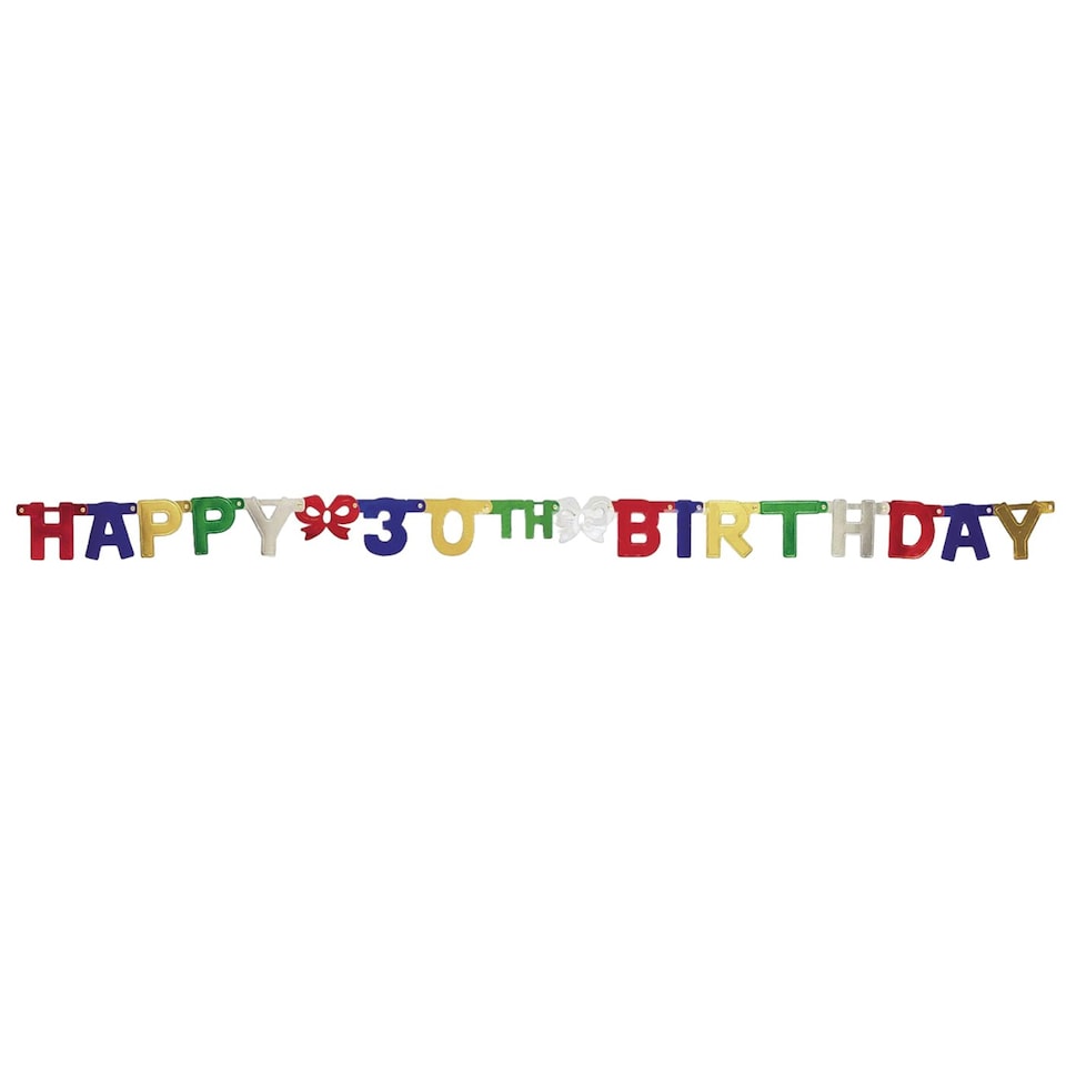 Creative Party 30th Birthday Banner - Multicoloured - One Size