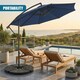 image 8 of GEEZY Round Parasol Base Set of 4 Heavy Duty Weights for Cantilever Umbrella Stands Patio