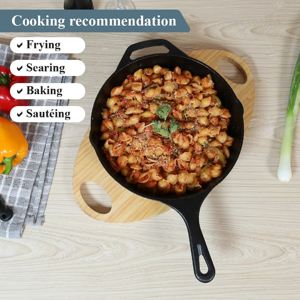 image 1 of Buckingham Pre-Seasoned Cast Iron Frying Skillet Pan 27 cm.