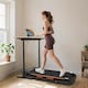 image 8 of HOMCOM 1-6 km/h Folding Motorised Treadmill Walking w/ Remote Control Black