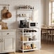 image 9 of HOMCOM Freestanding Shelving Unit with 6 Hooks and Wine Rack