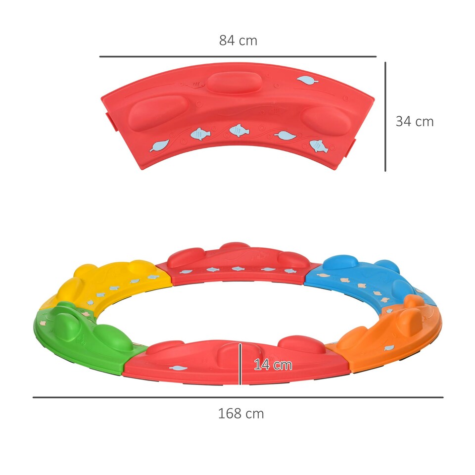 image 1 of ZONEKIZ Kids Balance Beam, 6 Pieces Stepping Stones, for Obstacle Course