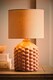 image 3 of ValueLights Asha Pair Ceramic Pink Geometric Textured Base Table Lamp | Pink